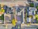 Aerial view of a single-story home with gravel landscaping and a lush, green tree at 432 W 1St St, Mesa, AZ 85201