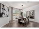Modern dining room featuring a minimalist light fixture and modern decor at 4580 E Gagarinite Ln, San Tan Valley, AZ 85143