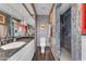 Modern bathroom featuring elegant fixtures, a sleek vanity, and a luxurious glass-enclosed shower at 4596 E Calle Ventura --, Phoenix, AZ 85018