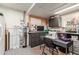 Functional basement space with ample storage, a sewing station, and utility hookups at 4804 S Elm St, Tempe, AZ 85282