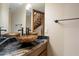 Bathroom with vessel sink and granite countertop at 1001 N Peppertree Dr, Gilbert, AZ 85234