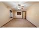 Empty bedroom with neutral walls and ceiling fan at 1001 N Peppertree Dr, Gilbert, AZ 85234