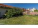 Beautiful backyard featuring a green lawn, mature landscaping and block fence at 1109 E San Pedro Ave, Gilbert, AZ 85234