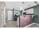 Clean kitchen with stainless steel appliances and granite countertop breakfast bar at 1120 N Val Vista Dr # 110, Gilbert, AZ 85234