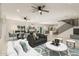 Spacious living room with a staircase, combined with modern furniture and decor at 1131 E Bishop Dr, Tempe, AZ 85282
