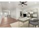 Open office area features a desk, ample lighting, and staircase access at 1131 E Bishop Dr, Tempe, AZ 85282