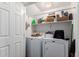 Organized laundry room with modern washer and dryer units and ample storage shelving at 1324 S Banning St, Gilbert, AZ 85296