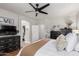 Spacious main bedroom with hardwood floors, ensuite bathroom, and plenty of storage space at 1324 S Banning St, Gilbert, AZ 85296
