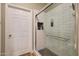 Close up of bathroom shower with glass door and tile at 15050 N Thompson Peak Pkwy # 2072, Scottsdale, AZ 85260