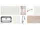 Selection of white quartz countertops, cabinets, hardware, subway tile backsplash, and wood-look flooring at 15781 W Beryl Ave, Waddell, AZ 85355