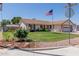 Well-maintained front yard with lush green grass, colorful flower beds, and mature landscaping at 2003 W Tyson St, Chandler, AZ 85224
