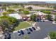 Attractive aerial of the community clubhouse, golf course and well-maintained landscaping at 2592 E San Rafael Trl, Casa Grande, AZ 85194