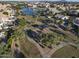 Aerial view features community park with playground, walking paths, and green spaces at 418 W Sagebrush St, Gilbert, AZ 85233