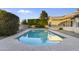 Sparkling pool with lush landscaping and a tranquil setting at 418 W Sagebrush St, Gilbert, AZ 85233