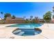 Inviting backyard with a sparkling pool, landscaped surroundings, and ample space for relaxation and recreation at 7231 W Sierra Vista Dr, Glendale, AZ 85303