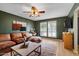 Inviting living room featuring a comfortable sectional sofa and neutral decor at 782 W Gail Dr, Chandler, AZ 85225