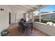 Patio featuring a tile floor, large windows, and an outdoor dining set at 782 W Gail Dr, Chandler, AZ 85225