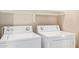 Laundry room includes washer and dryer with overhead shelf for extra storage at 8113 W Groom Creek Rd, Phoenix, AZ 85043