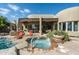 Hot tub and outdoor living space, perfect for relaxation and entertaining at 10822 E Prospect Point Dr, Scottsdale, AZ 85262