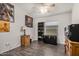 Comfortable bedroom featuring wood look floors, a ceiling fan, and simple but elegant furniture at 11596 W Sierra Dawn Blvd # 271, Surprise, AZ 85378