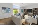 Inviting living room with modern decor, plush seating, and ample natural light at 11775 E Becker Ln, Scottsdale, AZ 85259