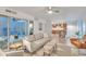 Bright living room with sliding glass doors to patio and open to kitchen at 1241 E Medlock Dr # 112, Phoenix, AZ 85014