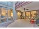 Cozy patio space with views to the bedroom, a chair and small table at 1241 E Medlock Dr # 112, Phoenix, AZ 85014