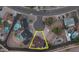 Aerial view of a home showcasing its prime location in a desirable cul-de-sac at 2337 E Riviera Dr, Tempe, AZ 85282