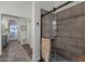 Modern bathroom featuring a walk-in shower with glass door and tile surround at 23705 S Pleasant Way, Sun Lakes, AZ 85248