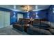 A comfortable theater room featuring plush seating and atmospheric lighting, perfect for entertaining guests at 2424 E Ivy St, Mesa, AZ 85213