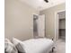 Bedroom view with carpet, neutral walls, closet, recessed lighting, and ceiling fan at 2701 N Black Rock Rd, Buckeye, AZ 85396