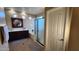Bathroom featuring double sinks, glass shower, and natural light at 29740 N 121St Ave, Peoria, AZ 85383