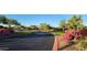 Curving road through the Mountain Vista Club community with lush desert landscaping at 29740 N 121St Ave, Peoria, AZ 85383