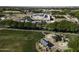 This aerial shot features a lush community park, showcasing a playground and picnic area surrounded by mature trees at 3065 E Tamarisk St, Gilbert, AZ 85296