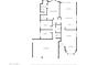 Detailed floorplan showcasing the layout of the home's bedrooms, kitchen, living spaces, and garage at 3544 N Paseo Del Sol --, Mesa, AZ 85207