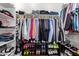 Organized walk-in closet featuring clothing racks, shelving and shoe storage at 43303 N 44Th Ave, New River, AZ 85087