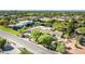 Expansive aerial view of a luxury estate with mature trees and a contemporary home with a pool at 6648 E Horseshoe Rd, Paradise Valley, AZ 85253