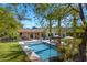 Beautiful backyard pool and patio area surrounded by lush landscaping, creating a relaxing outdoor retreat at 6648 E Horseshoe Rd, Paradise Valley, AZ 85253