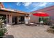 Spacious brick patio perfect for outdoor entertaining, featuring a covered area and easy access to the home at 7565 N Vía De La Siesta --, Scottsdale, AZ 85258