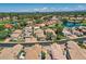 Lovely community aerial view with mature trees, serene lakes, and beautiful residential houses at 8136 E Cortez Dr, Scottsdale, AZ 85260