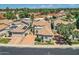 Aerial view of neighborhood featuring beautiful homes and mature landscaping at 8136 E Cortez Dr, Scottsdale, AZ 85260
