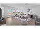 Bright room with modern furniture, wood floors, an area rug and a view of the outside at 10230 E Utah Ave, Mesa, AZ 85212