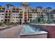 Beautiful community fountain feature nestled amongst landscaped grounds and condos at 17 W Vernon Ave # 121, Phoenix, AZ 85003