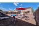 Large backyard space with plenty of room for seating and recreation at 18586 N Lariat Rd, Maricopa, AZ 85138