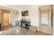 Living room with modern flooring, stylish furniture, and contemporary decor at 18586 N Lariat Rd, Maricopa, AZ 85138