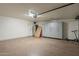 Spacious garage with epoxy floors and ample storage cabinets at 2320 S Forest Ave, Tempe, AZ 85282