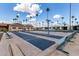 Shuffleboard courts with benches and palm trees offer recreational opportunities at 2700 E Allred Ave # R87, Mesa, AZ 85204