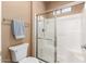 Bathroom featuring a shower with glass doors at 4349 E Selena Dr, Phoenix, AZ 85050