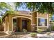 Attractive single-Gathering home with a covered porch, stone accents, and a tidy front yard at 4349 E Selena Dr, Phoenix, AZ 85050