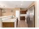 Kitchen featuring stainless steel appliances and tile floors at 4349 E Selena Dr, Phoenix, AZ 85050
